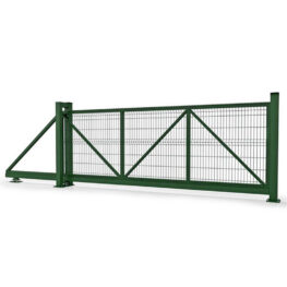 Откатные ворота 3D RAL6005