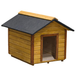 Собачья конура с двускатной крышей