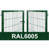 Рама распашных ворот 3D, 4000x1500mm, RAL6005 7