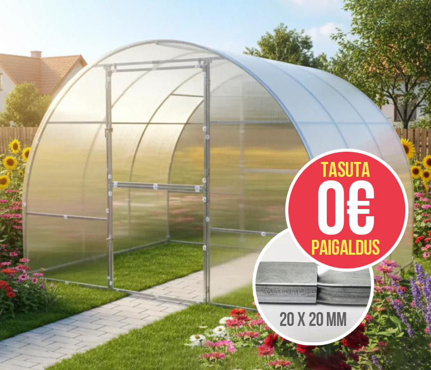 easy3 Nelikanttorust kasvuhoone - TASUTA PAIGALDUS! 1