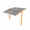Immutatud puidust liivakasti varikatus 120×120 cm, hall 17