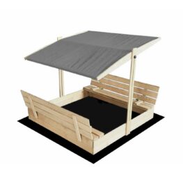 Immutatud puidust liivakasti varikatus 120×120 cm, hall 2 Immutatud puidust liivakasti varikatus 120×120 cm, hall 8