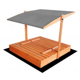 Immutatud puidust liivakast HATIS, 120x120 cm, halli katuse ja 250 kg liivaga 4 Immutatud puidust liivakast HATIS, 120x120 cm, halli katuse ja 250 kg liivaga 9