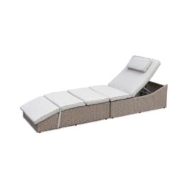 Kokkupandav aia lamamistool Lounge, beež 8